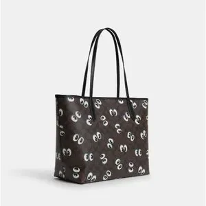 トートバッグ COACH City Tote In Signature Canvas With Halloween Eyes Coach City Tote In Signature Canvas With Halloween Graphic